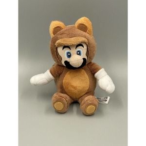 Brown Raccoon Tanooki Suit Super Mario Bros 3D Land 8” Plush Nintendo 2013